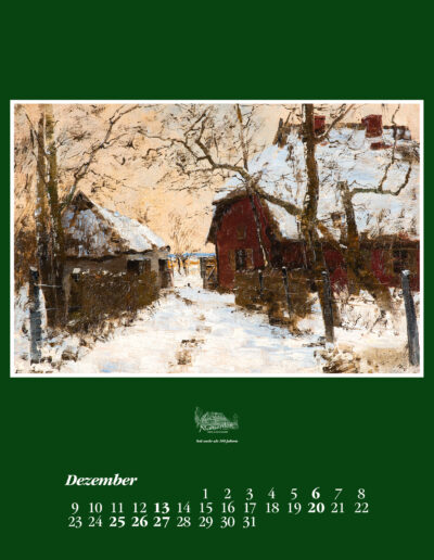 Kunstkalender 2026, Dezember